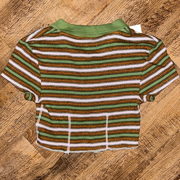 NWT BDG Striped Fitted Cropped Tee - Picture 4 of 4